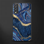 blue gold liquid marble glass case for vivo y20i vivo y20t image