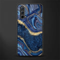 blue gold liquid marble glass case for oneplus nord ce 5g image