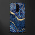 blue gold liquid marble glass case for oneplus 8 image
