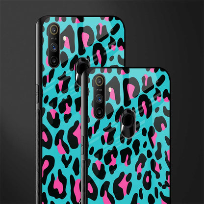 blue leopard fur glass case for realme narzo 20a image-2