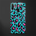blue leopard fur glass case for realme narzo 10a image