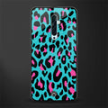 blue leopard fur glass case for oppo reno 2z image