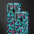 blue leopard fur glass case for vivo u20 image-2