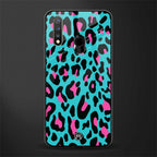 blue leopard fur glass case for vivo u20 image