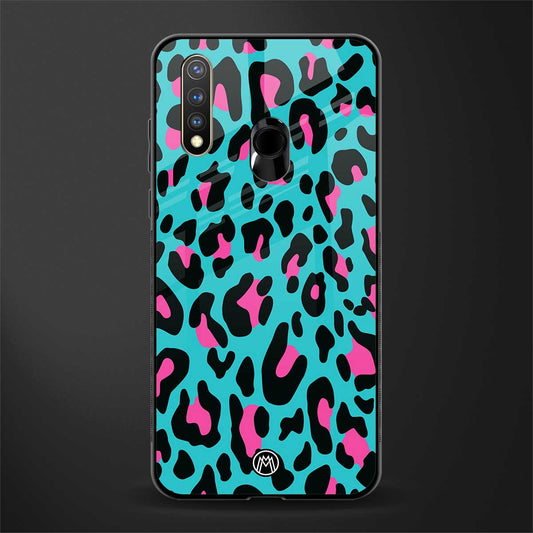 blue leopard fur glass case for vivo y19 image