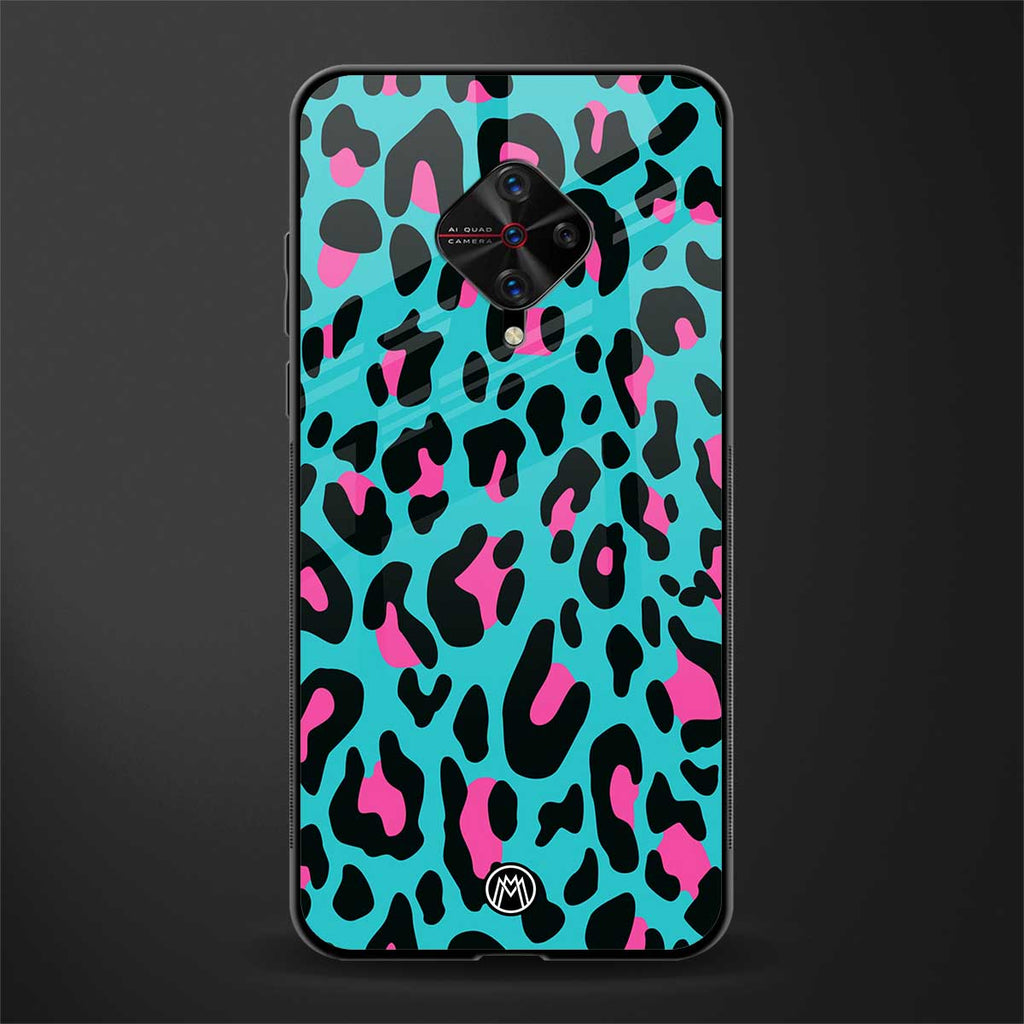 blue leopard fur glass case for vivo s1 pro image