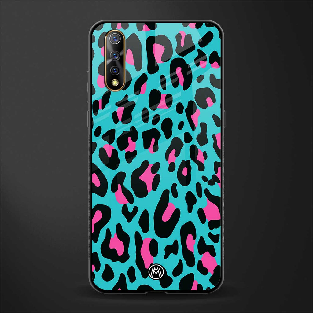 blue leopard fur glass case for vivo z1x image