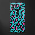 blue leopard fur glass case for vivo v15 image