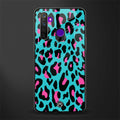 blue leopard fur glass case for realme 5i image