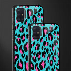 blue leopard fur glass case for samsung galaxy a71 image-2