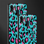 blue leopard fur glass case for samsung galaxy m10s image-2