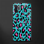 blue leopard fur glass case for samsung galaxy note 10 plus image