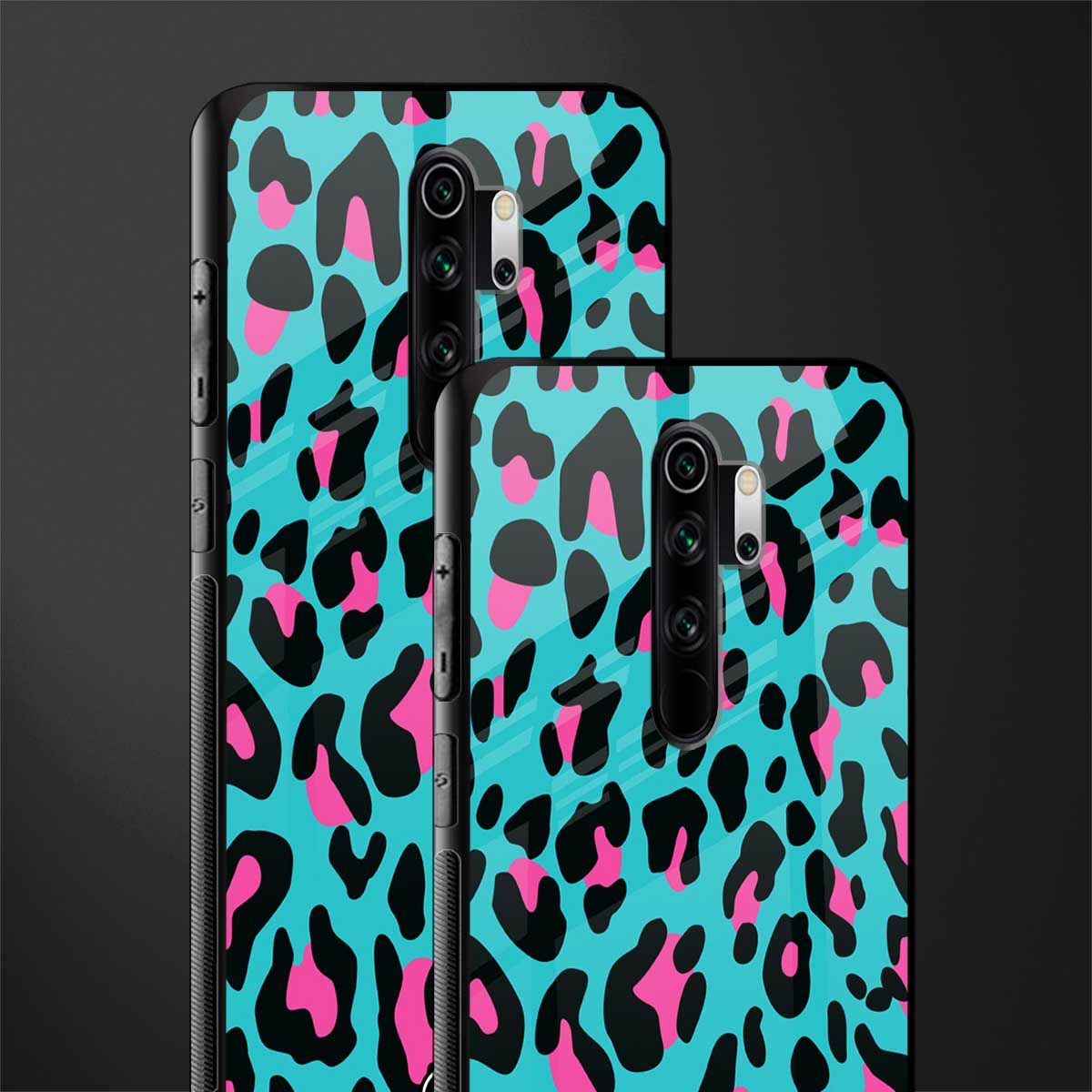 blue leopard fur glass case for redmi note 8 pro image-2