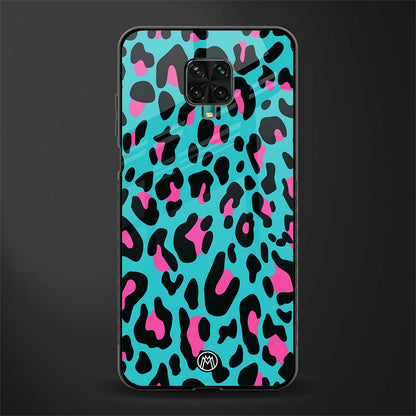 blue leopard fur glass case for redmi note 9 pro max image