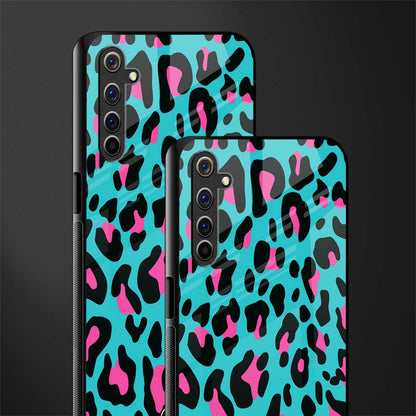blue leopard fur glass case for realme 6i image-2