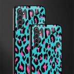 blue leopard fur glass case for realme 6 pro image-2