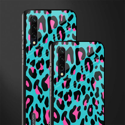 blue leopard fur glass case for mi a3 redmi a3 image-2