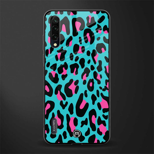 blue leopard fur glass case for mi a3 redmi a3 image