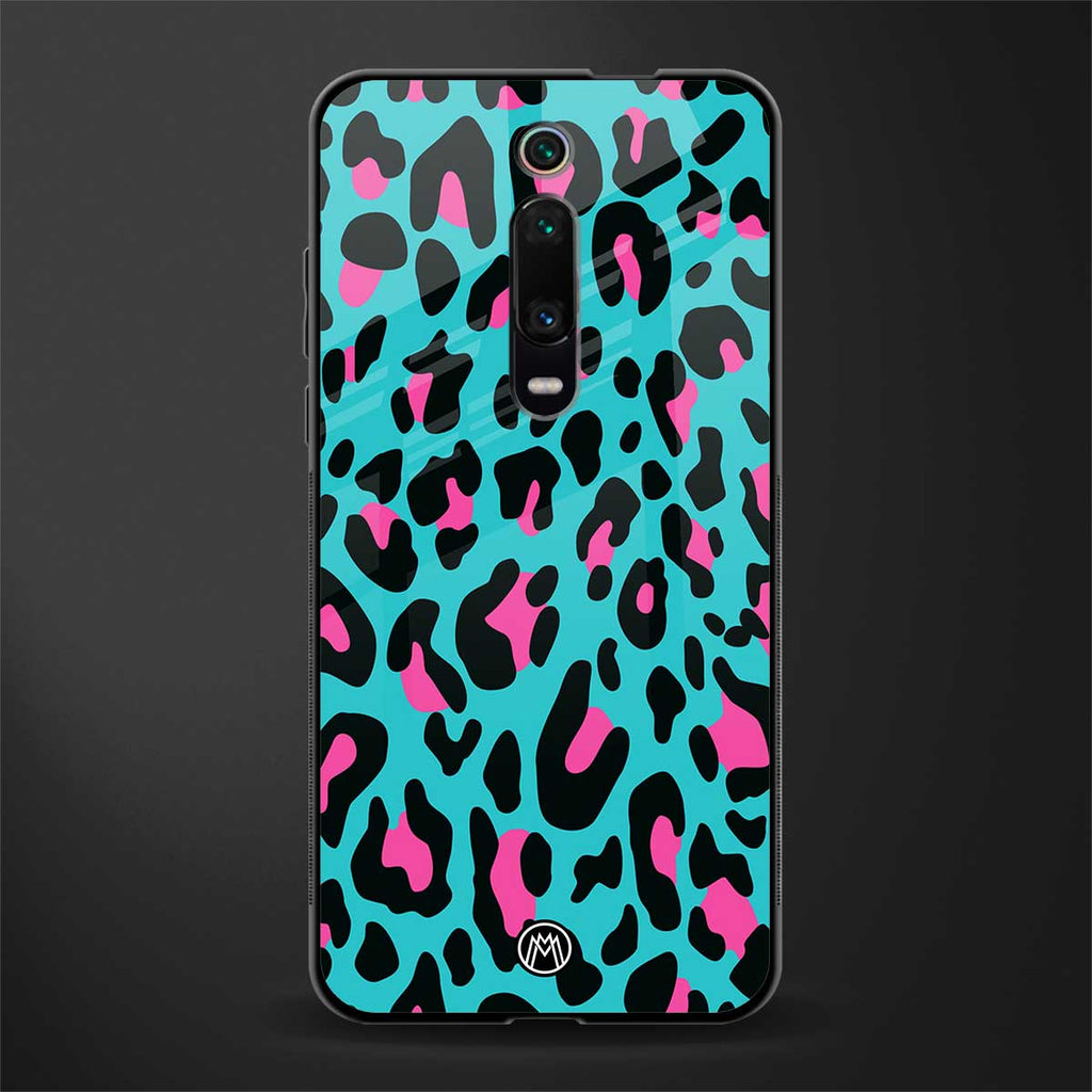 blue leopard fur glass case for redmi k20 pro image