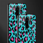blue leopard fur glass case for samsung galaxy s9 plus image-2