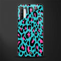 blue leopard fur glass case for realme x2 image
