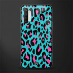 blue leopard fur glass case for realme x2 image