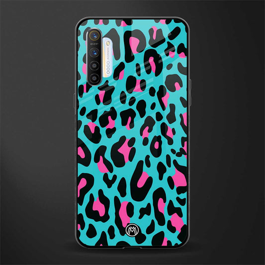 blue leopard fur glass case for realme x2 image