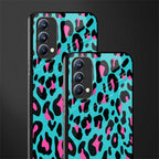 blue leopard fur glass case for oppo f19 image-2