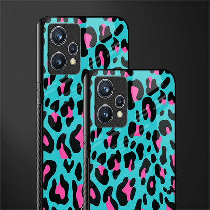 blue leopard fur glass case for realme 9 4g image-2