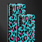 blue leopard fur glass case for realme x50 pro image-2