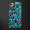 blue leopard fur glass case for oneplus nord ce 2 5g image