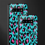 blue leopard fur glass case for samsung galaxy s10 image-2