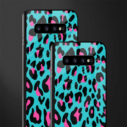 blue leopard fur glass case for samsung galaxy s10 image-2