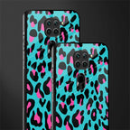 blue leopard fur glass case for redmi note 9 image-2