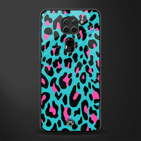 blue leopard fur glass case for redmi note 9 image