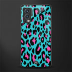 blue leopard fur glass case for oneplus nord 2 5g image