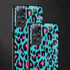 blue leopard fur glass case for redmi note 11s image-2