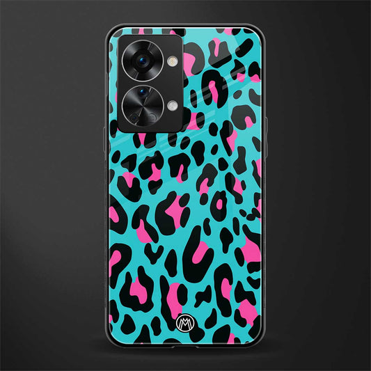 blue leopard fur glass case for phone case | glass case for oneplus nord 2t 5g