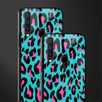 blue leopard fur glass case for vivo y12 image-2
