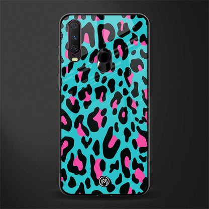 blue leopard fur glass case for vivo y12 image