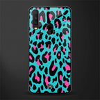blue leopard fur glass case for vivo y17 image
