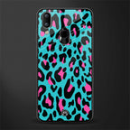 blue leopard fur glass case for vivo y95 image