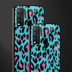 blue leopard fur glass case for vivo y30 image-2