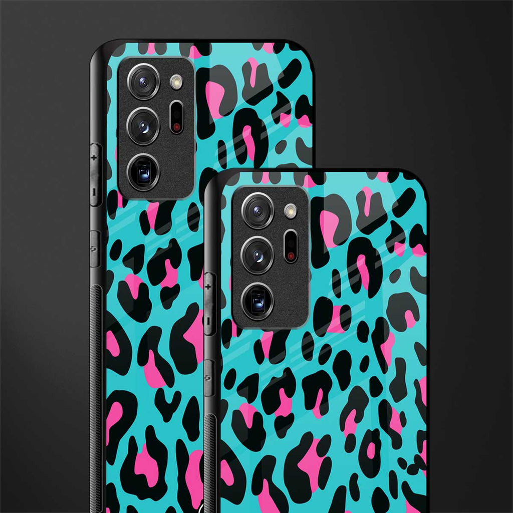 blue leopard fur glass case for samsung galaxy note 20 ultra 5g image-2
