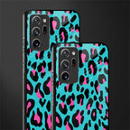 blue leopard fur glass case for samsung galaxy note 20 ultra 5g image-2