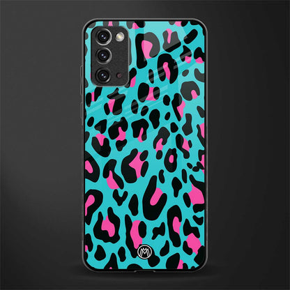 blue leopard fur glass case for samsung galaxy note 20 image