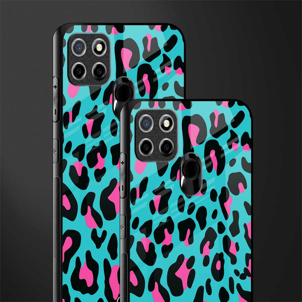 blue leopard fur glass case for realme c25 realme c25s image-2