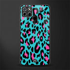 blue leopard fur glass case for realme narzo 20 image