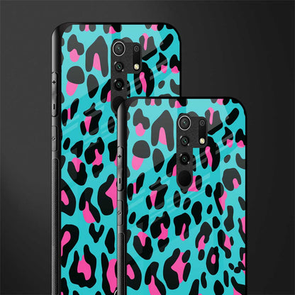 blue leopard fur glass case for redmi 9 prime image-2