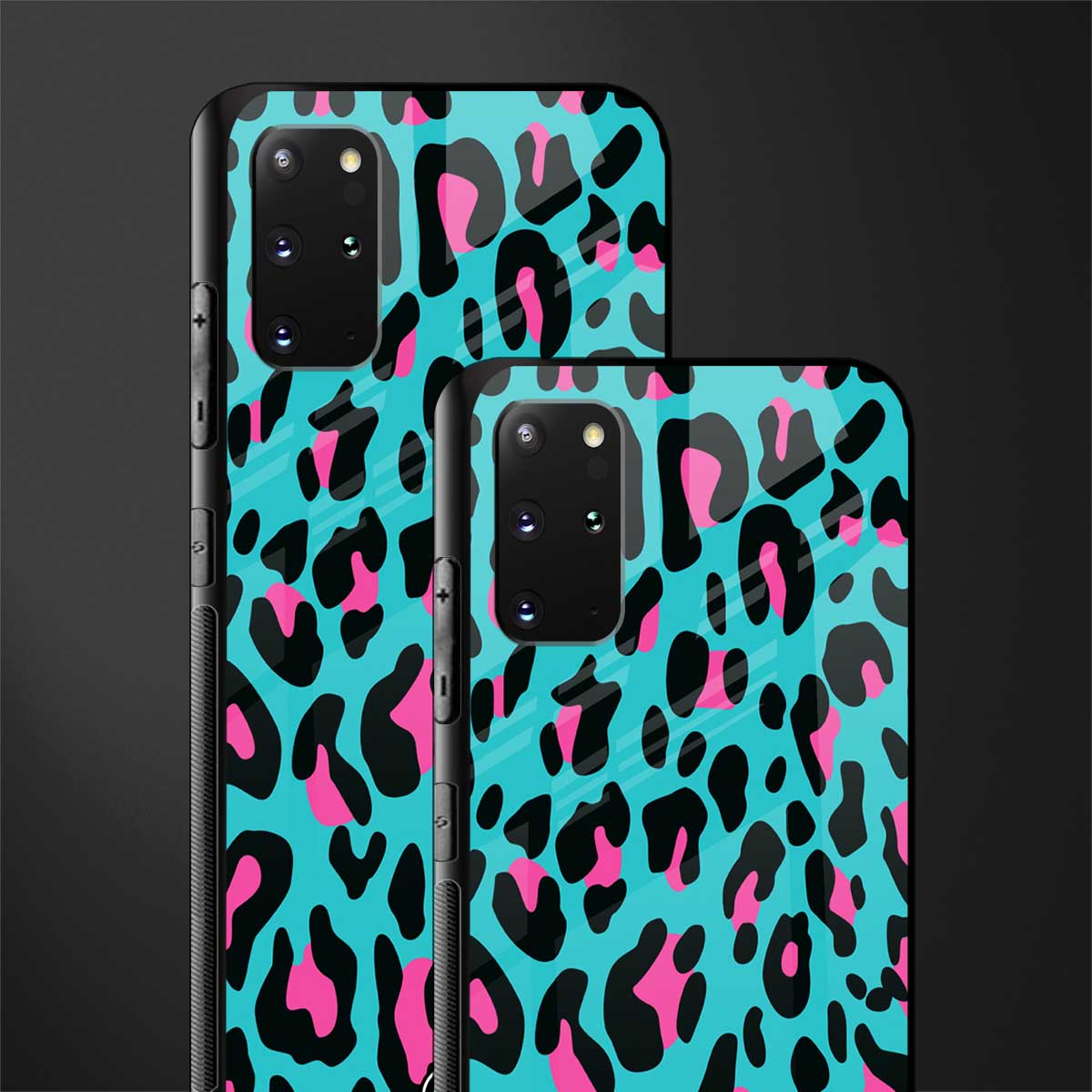 blue leopard fur glass case for samsung galaxy s20 plus image-2